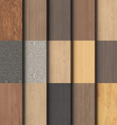 Modern wood grain veneer 3d model