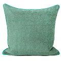Green Herringbone Pattern Pillow With Soft Texture And Decorative Trim 3d model