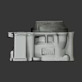 Aluminum Mechanical Engine Part With Curved Section Machined Surface And Holes