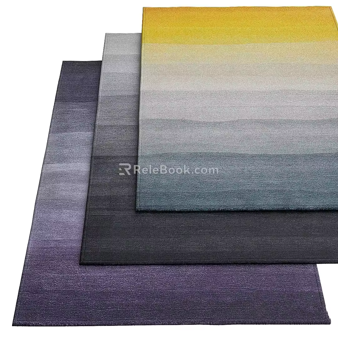 modern square carpet 3d model