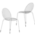 Transparent Modern Leisure Chairs with Sleek Design and Slender Legs for Contemporary Spaces