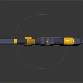 Futuristic Gun Weapon Design With Dual Scope Yellow Red Accents And Metallic Finish