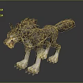 3D Rendered Ferocious Wolf Like Creature With Fluffy Fur Open Mouth And Sharp Claws