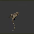 Futuristic Metallic Mechanical Creature With Long Antennae And Tall Legs Structure