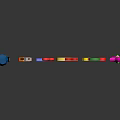 Collection of Various Colorful Symbols with Different Shapes on Gray Background and Reflections Below
