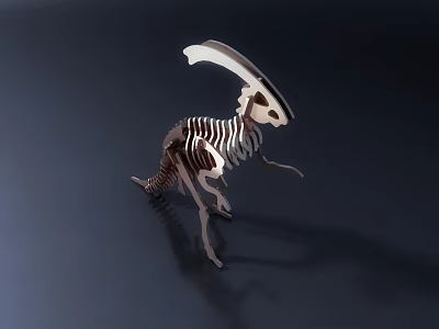 Building Blocks Dinosaur Skeleton Creative 3D Model Detailed Structure Design 3d model