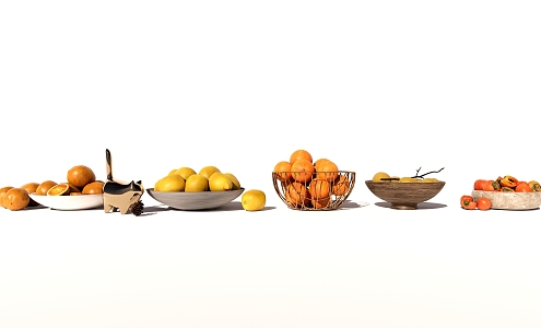 Modern fruit plate 3d model