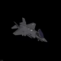 Gray Military Fighter Jet With Open Canopy And Visible Landing Gear Emblems