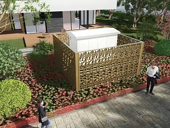 Modern Fence Civil Air Defense Entrance and Exit Porch Frame Sunshine Room Subway Entrance Basement Entrance Underground Passage Entrance 3d model