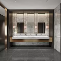 New Chinese Lobby Rest Area Restroom 3d model