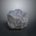 Natural Gray Stone With Textured Surface And Reflective Details For Interior Decor Projects