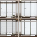Modern Window Blinds For Home Windows With Adjustable Slats And Windowsill Plant 3d model