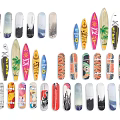 Vibrant Skateboard Collection with Diverse Colors Patterns and Fun Graphics for Play