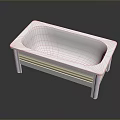 Contemporary White Freestanding Bathtub With Sleek Surface And Leg Support