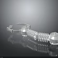 Industrial Machinery Equipment With Spring Component Hexagonal Bolt And Shiny Metallic Surface