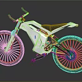 Modern Electric Bicycle With White Frame Black Seat Black Handlebars And Large Wheels
