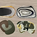 modern shaped carpet shaped carpet 3d model