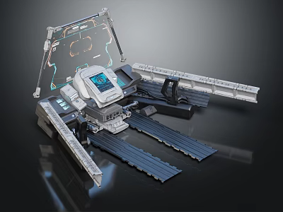 Advanced Space Exploration Vehicle With Deployable Solar Panels Mechanical Arms And Data Display Screen 3d model