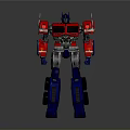Transformer Robot Figure With Red Blue Silver Color And Detailed Design