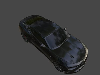 Black Sports Car with Sleek Exterior Design Shiny Body and Aerodynamic Lines 3d model