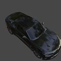 Black Sports Car with Sleek Exterior Design Shiny Body and Aerodynamic Lines