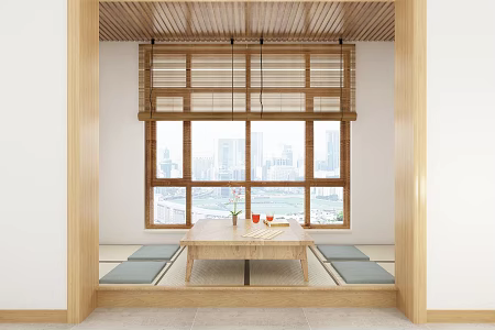 Japanese Tea Room Home Window 3d model
