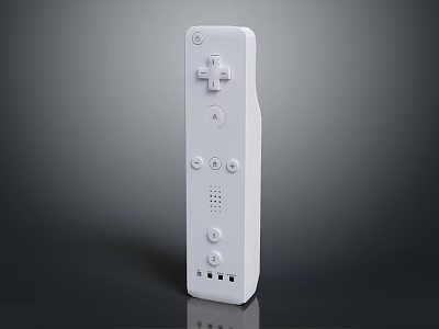 Modern Television Set With White Wireless Game Controller Remote Design 3d model