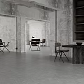 Modern Public Office Space Interior With Open Layout Desks Chairs Green Plants And Natural Light