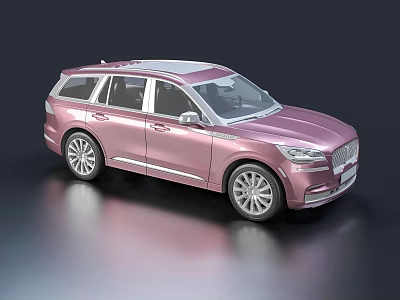 Pink Luxury SUV With Sleek Exterior Silver Roof And Alloy Wheels 3d model