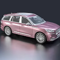 Pink Luxury SUV With Sleek Exterior Silver Roof And Alloy Wheels