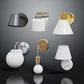 Contemporary Modern Furniture Lamps Featuring Metal Bases And White Shades Design