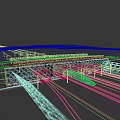 Railway Tunnel Road Infrastructure With High-Speed Train Tracks And Green Landscapes