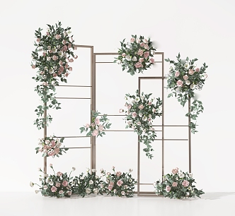 Modern Flower Art Flower Art Rack Wedding Flower Art Flower Art Beauty Flower Art Device Flower Art Decoration 3d model