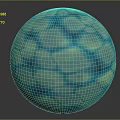 Handcrafted Wood and Stone Spherical Ornament with Detailed Textured Pattern for Interior Design