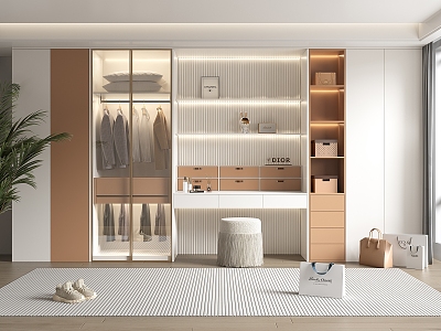 wardrobe dresser bookcase 3d model