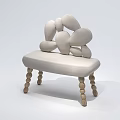 Modern Beige Abstract Sofa With Fabric Upholstery Unique Irregular Backrest And Wooden Cylindrical Legs