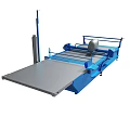 Blue Industrial Cutting Machine With Platform And Control System 3d model