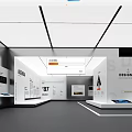 Modern Exhibition Hall Interior With Designer Displays Numbered Panels Lighting And Contemporary Stands