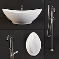 Modern White Bathtub Design With Sleek Faucet And Shower Fixture