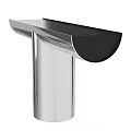 Modern Stainless Steel Single Basin Sink With Pedestal And Sleek Surface