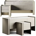 Modern Minimalist Bedside Tables With Marble Top Drawer And Neutral Color Design