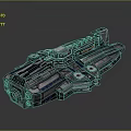 Futuristic Sci Fi Spaceship 3D Model With Detailed Structure And Metallic Surfaces 3d model