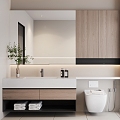 Bathroom Cabinet Bathroom Cabinet Mirror Cabinet Mirror Toilet Wash Basin Faucet 3d model