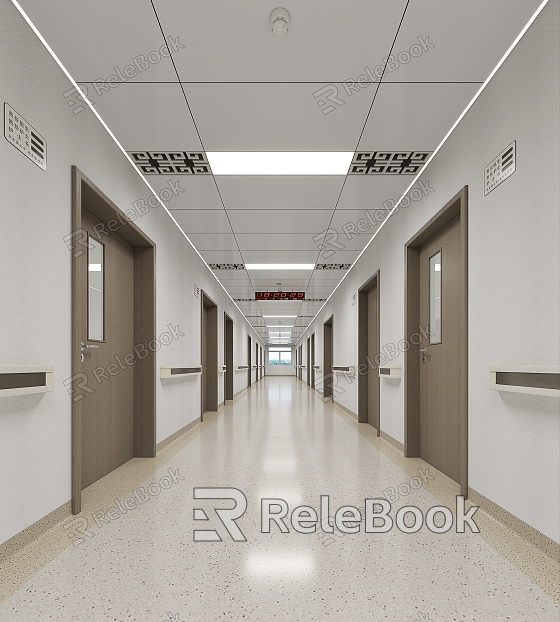 Hospital ward walkway model