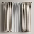 Elegant Modern Curtain Design With Soft Pleated Fabric And Neutral Tones