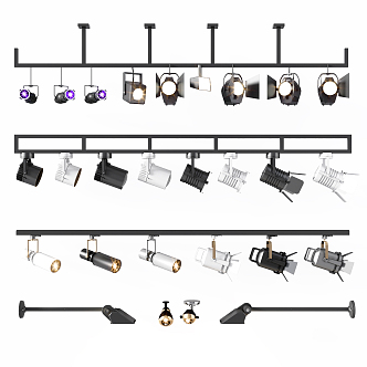 Modern spotlights 3d model