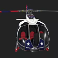 Patriotic Themed Helicopter With Red White Blue Stripes Stars And Outta The Cage Graphic