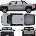 Chevrolet Pickup Truck Exterior Design With Front And Rear Views