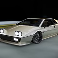 Silver Vintage Sports Car With Round Headlights And Custom Wheels On Night Street