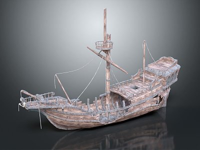 Modern Boat Sailing Cartoon Sailing Boat model